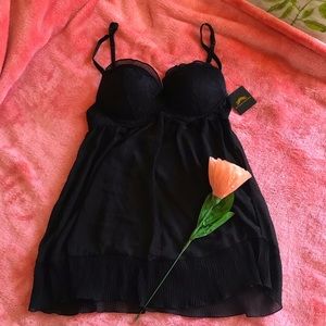 Black sheer babydoll lingerie
